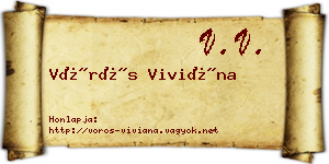 Vörös Viviána névjegykártya